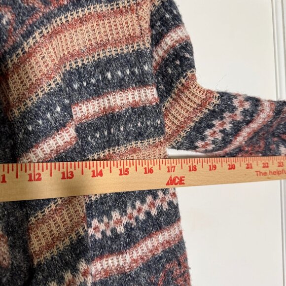 Lucky Brand Open Front Cardigan Aztec Tribal Print Tribal Size Small Bohemian - Picture 6 of 12